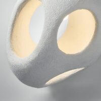Plafonnier nordique blanc cassé boule suspendue CHMIL