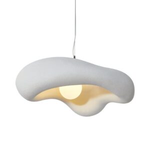Plafonnier nuage suspendu finitions brutes style japonais CHMIL