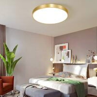 Plafonnier plat doré LED minimaliste style nordique STORK
