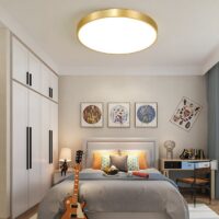 Plafonnier plat doré LED minimaliste style nordique STORK