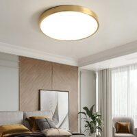 Plafonnier plat doré LED minimaliste style nordique STORK