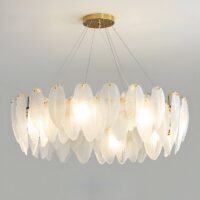 Plafonnier plume en verre post-moderne raffiné STRACCA
