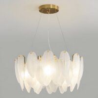 Plafonnier plume en verre post-moderne raffiné STRACCA