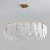 Plafonnier plume en verre post-moderne raffiné STRACCA