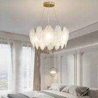 Plafonnier plume en verre post-moderne raffiné STRACCA