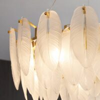 Plafonnier plume en verre post-moderne raffiné STRACCA