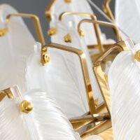 Plafonnier plume en verre post-moderne raffiné STRACCA
