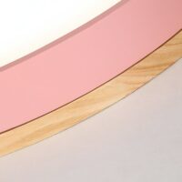Plafonnier rose rond plat LED tricolore pour chambre