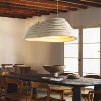 Plafonnier salle à manger blanc cassé design et unique KAITO