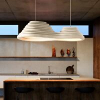 Plafonnier salle à manger blanc cassé design et unique KAITO