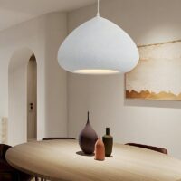 Plafonnier salon Wabi-sabi poire abstraite CHMIL