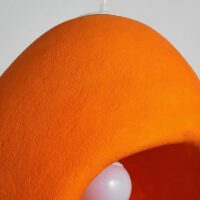Plafonnier scandinave suspendu grotte orange CHMIL