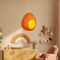 Plafonnier scandinave suspendu grotte orange CHMIL
