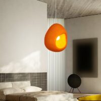 Plafonnier scandinave suspendu grotte orange CHMIL