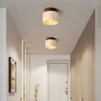 Plafonnier spot nordique LED effet travertin KIOTO