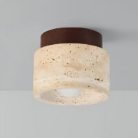 Plafonnier spot nordique LED effet travertin KIOTO
