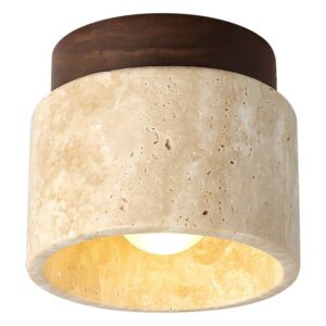 Plafonnier spot nordique LED effet travertin KIOTO
