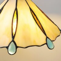 Plafonnier style tiffany médiéval en verre FLORAL