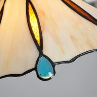 Plafonnier style tiffany médiéval en verre FLORAL