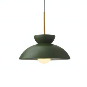 Plafonnier vert scandinave et abstrait rond en résine NAOCS