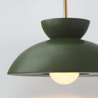 Plafonnier vert scandinave et abstrait rond en résine NAOCS
