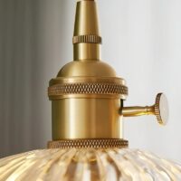 Plafonnier vintage fleur suspendu en verre OPTAMUM