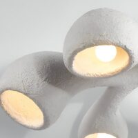 Plafonnier Wabi-sabi effet ciment abstrait et naturel CHMIL