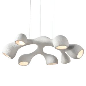Plafonnier Wabi-sabi effet ciment abstrait et naturel CHMIL