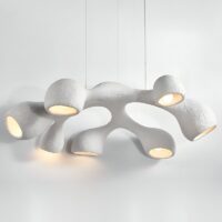 Plafonnier Wabi-sabi effet ciment abstrait et naturel CHMIL