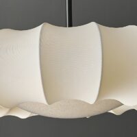 Plafonnier Wabi-sabi suspendu rond en tissu KOBU