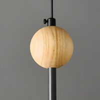 Plafonnier Wabi-sabi suspendu rond en tissu KOBU