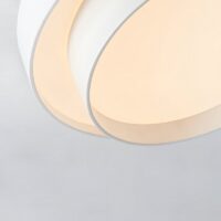 Plafonnier WC blanc design scandinave deux niveaux VOLTEX