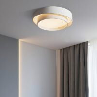 Plafonnier WC blanc design scandinave deux niveaux VOLTEX