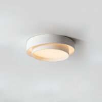 Plafonnier WC blanc design scandinave deux niveaux VOLTEX