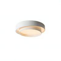 Plafonnier WC blanc design scandinave deux niveaux VOLTEX