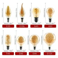 Ampoule rétro vintage filament E27 et E14