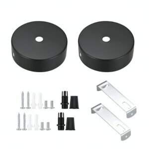 Cache plafonnier rond en métal minimaliste