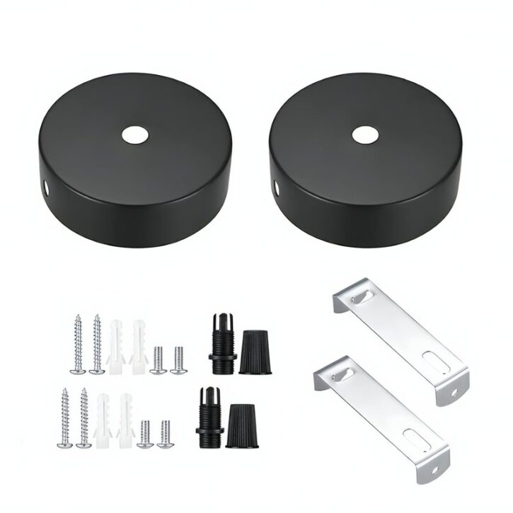 Cache plafonnier rond en métal minimaliste