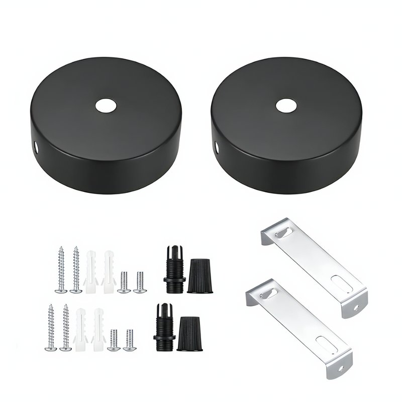 Cache plafonnier rond en métal minimaliste