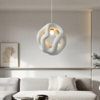 Lustre plafonnier boule entremêlée abstraite et originale BLINK