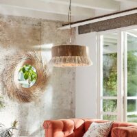 Lustre plafonnier en corde de chanvre rétro bohème MIOUMI