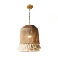 Lustre plafonnier en corde de chanvre rétro bohème MIOUMI