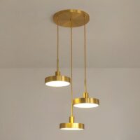 Plafonnier 3 spots LED dorés réglables style scandinave PACCO