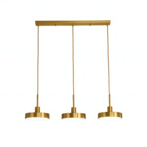 Plafonnier 3 spots LED dorés réglables style scandinave PACCO