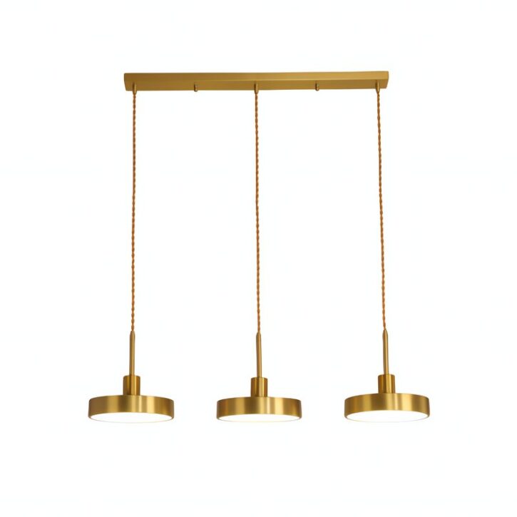 Plafonnier 3 spots LED dorés réglables style scandinave PACCO