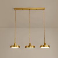 Plafonnier 3 spots LED dorés réglables style scandinave PACCO