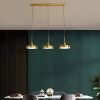 Plafonnier 3 spots LED dorés réglables style scandinave PACCO