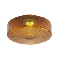 Plafonnier art déco en verre marron rond pour WC GEROG