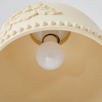 Plafonnier art déco suspendu beige décoration florale THEMIS
