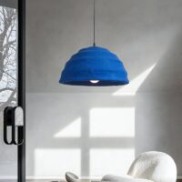Plafonnier bleu cloche ronde scandinave pour restaurant ORIGIALE